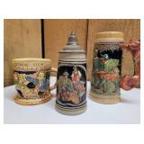 Three German Beer Steins