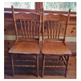 Oak Pressed Back Chairs