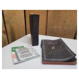 Two Christian Books With Accessories