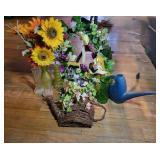 Floral Decor Lot with Vases and Wreath