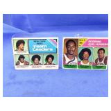 (2) 1975 Topps Julius Erving Leaders Cards #282 &