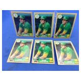 (6) 1987 Topps Jose Canseco All-Star Rookie Cards