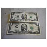 Pair of 2003 $2 Bills