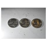 Set of 3 1979 Susan B Anthony Dollars