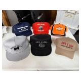 Six Vintage Branded Hats