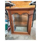 Wooden Display Cabinet With Glass Panels
