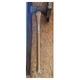 Double-Bit Axe with Wooden Handle