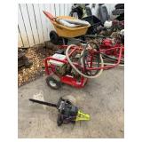 Pressure Washer and Poulan Chainsaw