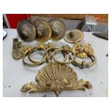 Brass Hardware with Lion Motifs