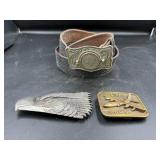 Three Ornamental Belt Buckles
