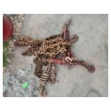Rusty Chain and Hoist Assembly