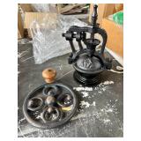 Vtg-style Cast Iron Grinder with Wooden Handle