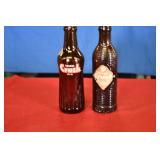 Pair of Brown Orange Crush Bottles