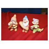 Ceramic Snow White Dwarfs Figures