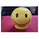 Vintage Plastic Smiley Head Coin Bank