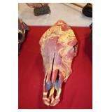 Painted Bovine Skull