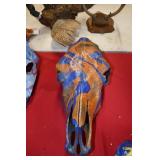Painted Bovine Skull