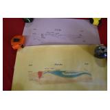 Vtg Alaska Tectonic Plate Drawing