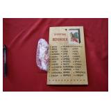 Vtg Shopping Reminder w/ Pegs