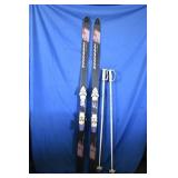 Rossignol V3 CL Snow Skis and Poles