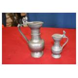 Pair of Vintage Pewter Tankards