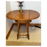 Mid-Century Wood Drop-Leaf Side Table