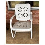 Metal Patio Chair with Decorative Cutouts