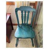Wooden Chair With Blue Finish