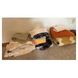Linens and Crocheted Blankets
