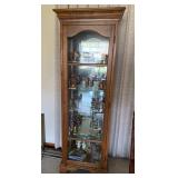 Tall Wooden Glass Display Cabinet