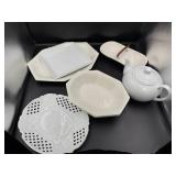 White Porcelain and Ceramic Dishware