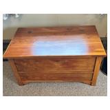 Wooden Storage Chest with Hinged Lid