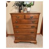 Wooden Chest of Drawers with Brass Handles