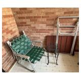 Metal Table, Outdoor Chairs, Folding Trolley