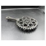 Cast Iron Trivet with Geometric Design