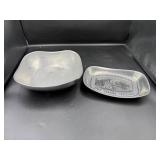 Two Wilton Pewter Bowls with Engraving