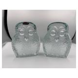 Blenko Handcraft Glass Owl Bookends