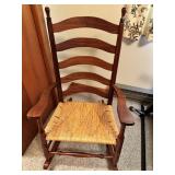 Ladder-Back Chair With Woven Seat