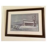 Winter Scene by Ben Hampton, Framed Print