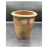 Handmade Stoneware Pot with Textured Finish