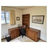 Ethan Allen Desk Unit With Shredder and Chair