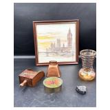 Decorative Mixed Lot With Framed London Art