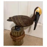 Howard Eppinger Brown Pelican Carving 18ï¿½ï¿½