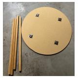 Round Particle Board W/Wooden Legs 30ï¿½ï¿½x30ï¿½ï¿½