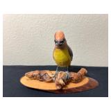 Hand-Carved Cedar Waxwing Bird 9ï¿½ï¿½x5ï¿½ï¿½x6ï¿½ï¿½