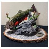 Vtg Hand-Painted Fish Sculpture 15ï¿½ï¿½x10ï¿½ï¿½x10.5ï¿½ï¿½