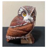 Hand-Carved Wooden Owl Decor 6.5ï¿½ï¿½x5ï¿½ï¿½x7.5ï¿½ï¿½