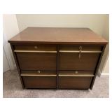 Vtg Wooden Four-Drawer File Cabinet 33.5ï¿½ï¿½x22ï¿½ï¿½x26