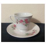 Vtg Tea Cup 3ï¿½ï¿½ and Saucer 6ï¿½ï¿½ Set, Floral Design