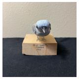 Vtg Hand-Carved Blue Gray Tanager 4ï¿½ï¿½x6ï¿½ï¿½x4ï¿½ï¿½